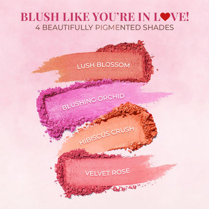 Just Herbs Nourishing Powder Blush Infused with Beetroot & Gotukola, Highly Pigmented, Buildable, All Skin Tones, 3.5 g (Lush