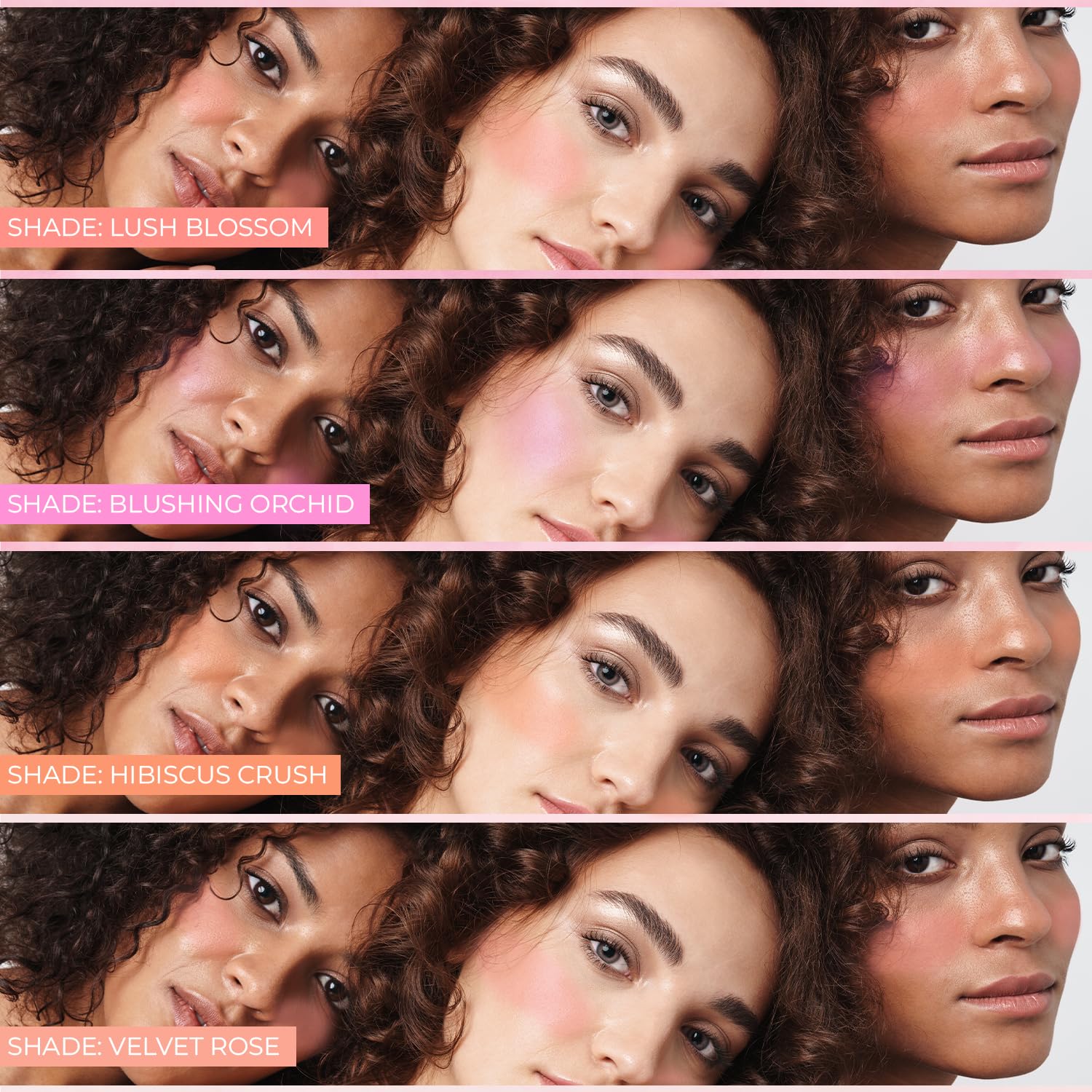 Just Herbs Nourishing Powder Blush Infused with Beetroot & Gotukola, Highly Pigmented, Buildable, All Skin Tones, 3.5 g (Lush