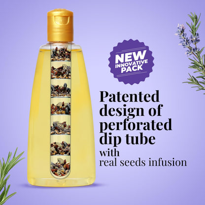 Just Herbs Rosemary Ayurvedic Hair Oil, 180ml, Herbal Kesh Taila for Regular Hair Care - label detail