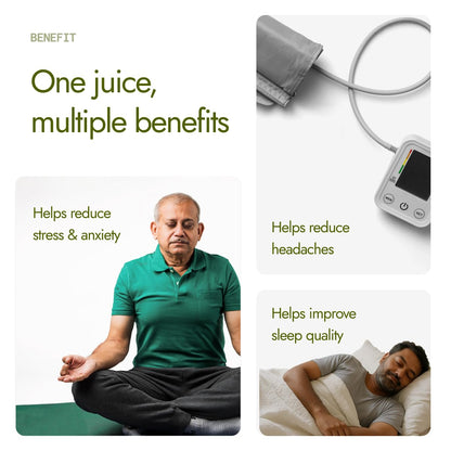 Kapiva BP Care Juice, 1 Litre, Herbal Supplement with Arjuna, Garlic, Guggul & Jatamansi, GMP Certified, No Added Sugar - pac