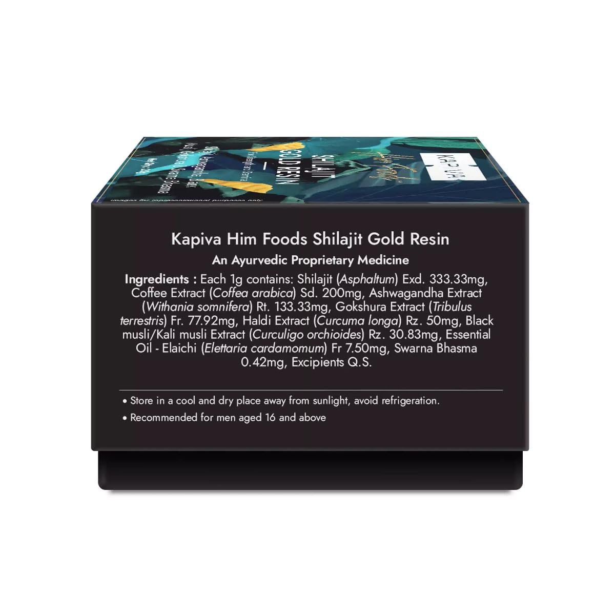 Kapiva Shilajit Gold Resin, 500mg/Serving, 24 Carat Gold, Nagori Ashwagandha, Black Musli - in use (13)