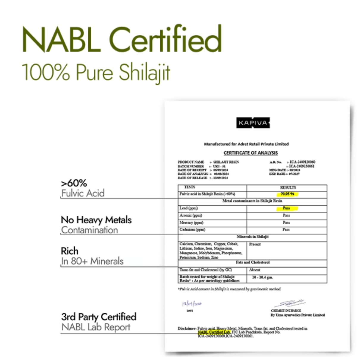 Kapiva Shilajit Gold Resin, 500mg/Serving, 24 Carat Gold, Nagori Ashwagandha, Black Musli - packaging