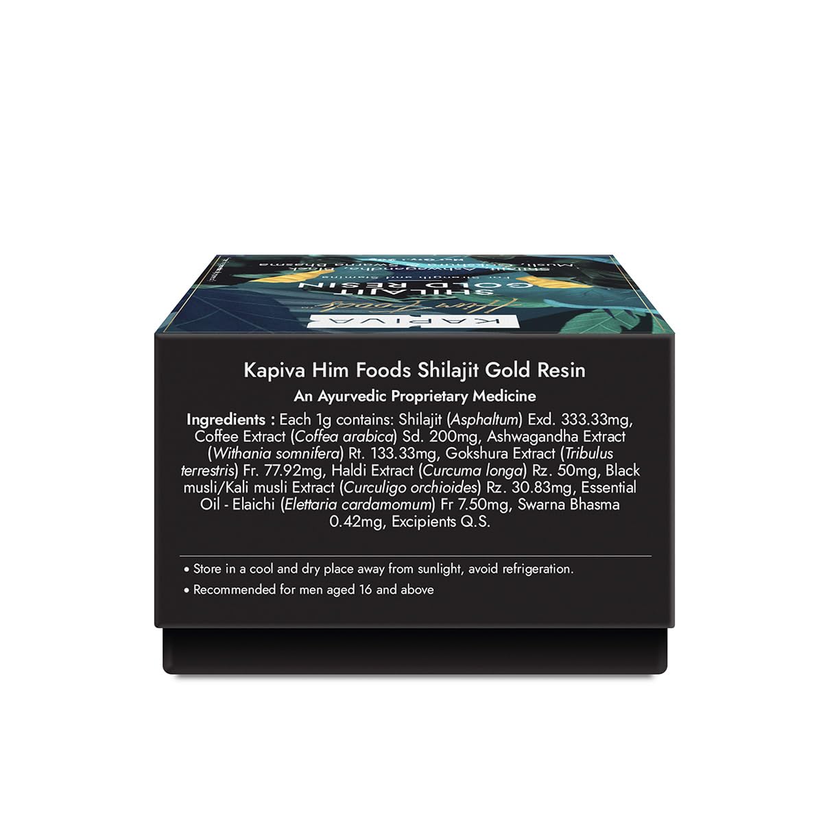 Kapiva Shilajit Gold Resin, 500mg/Serving, 24 Carat Gold, Nagori Ashwagandha, Black Musli - in use