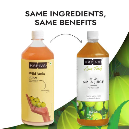 Kapiva Wild Amla Juice, 1L, Cold-Pressed, No Added Sugar - front view