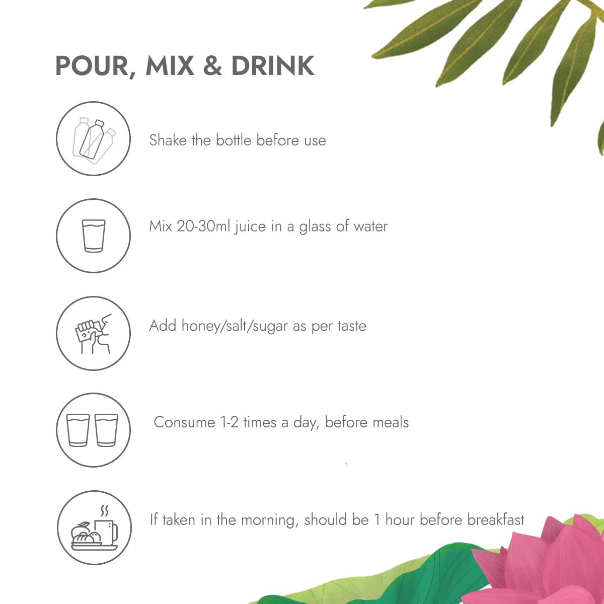 Kapiva Wild Amla Juice, 1L, Cold-Pressed, No Added Sugar - back view