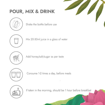 Kapiva Wild Amla Juice, 1L, Cold-Pressed, No Added Sugar - back view