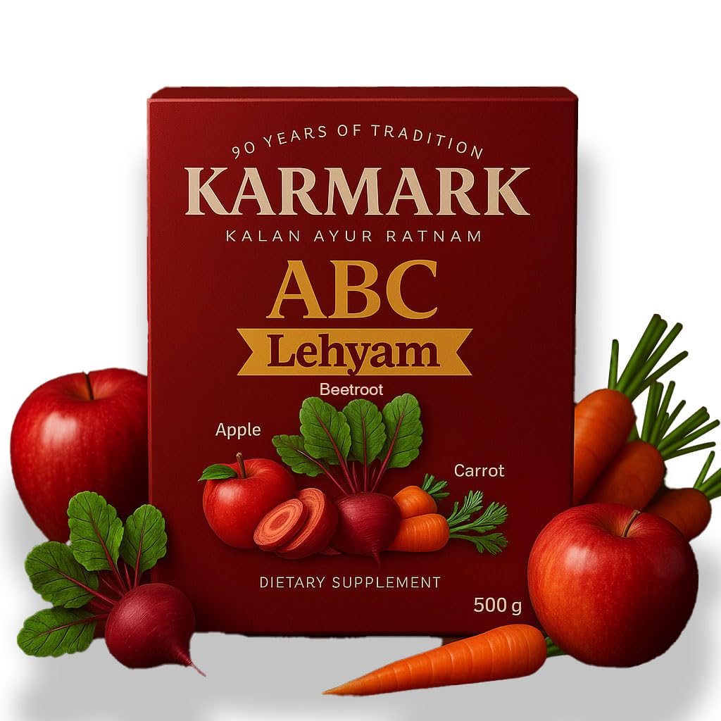 KAR Mark Karmark ABC Lehyam 500g - Apple, Beetroot & Carrot Herbal Supplement, No Refined Sugar, Rich in Fiber & Vitamins