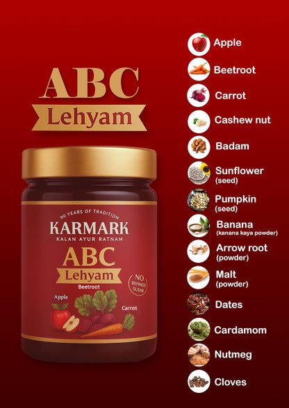 KAR Mark Karmark ABC Lehyam 500g - Apple, Beetroot & Carrot Herbal Supplement, No Refined Sugar, Rich in Fiber & Vitamins - p