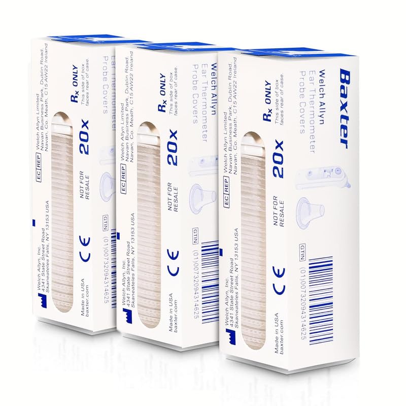 KASHSURG Disposable Ear Thermometer Lens Filters, Universal Fit for ThermoScan, Snap-On Design (8)