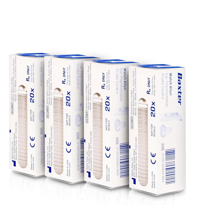 KASHSURG Disposable Ear Thermometer Lens Filters, Universal Fit for ThermoScan, Snap-On Design (9)