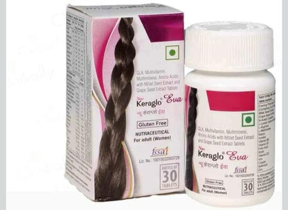 Keraglo Eva Hair Supplement, 30 Count, Unisex Adult