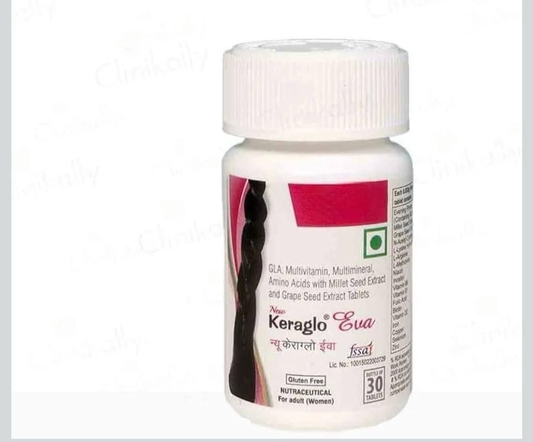 Keraglo Eva Hair Supplement, 30 Count, Unisex Adult - front view