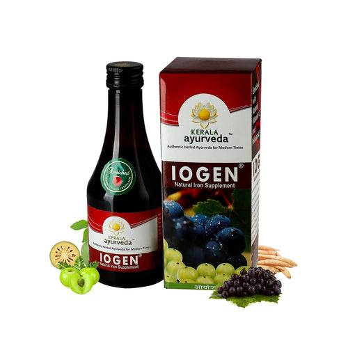 Kerala Ayurveda Iogen Syrup, 200ml, Herbo-Mineral Iron Formulation with Amla, Shatavari & Bilva
