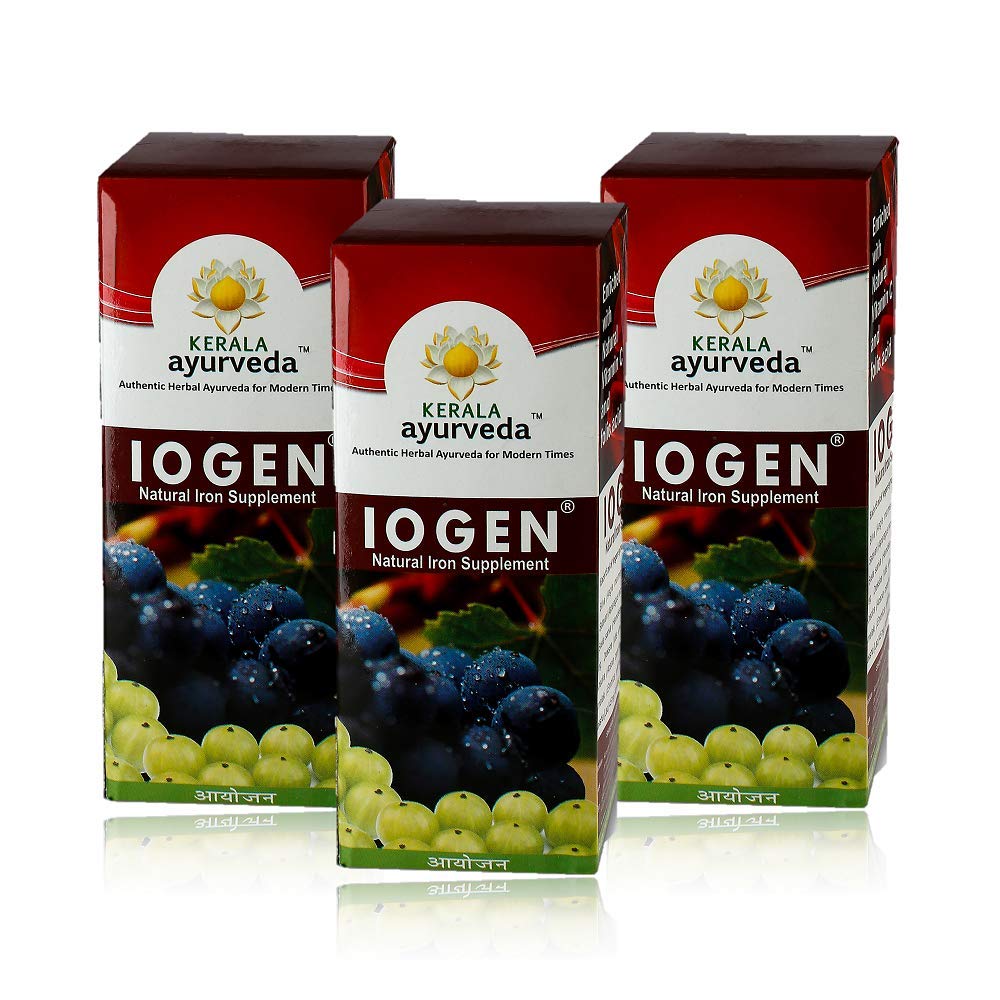 Kerala Ayurveda Iogen Syrup, 200ml, Herbo-Mineral Iron Formulation with Amla, Shatavari & Bilva (10)