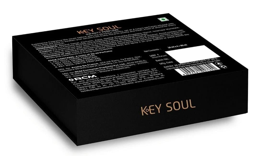 Keysoul 4-in-1 Infinity Perfume, 80ml, Unisex Fragrance with Multi-Layered Scent Notes - front view