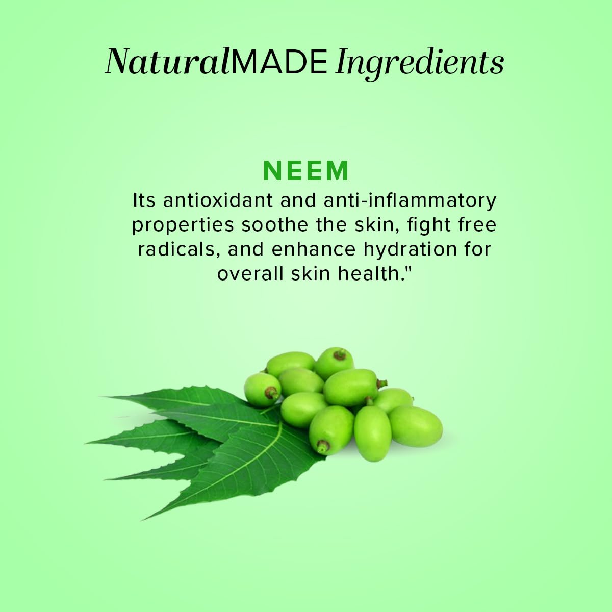 Khadi Natural Ayurvedic Neem Face Wash, Paraben and SLS Free, Suitable for All Skin Types, 210ml - label detail