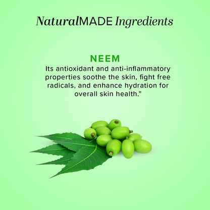 Khadi Natural Ayurvedic Neem Face Wash, Paraben and SLS Free, Suitable for All Skin Types, 210ml - label detail