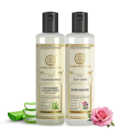 Khadi Natural Cucumber and Aloe Vera Cleansing Milk, Herbal Face Cleanser for Makeup Removal (14)
