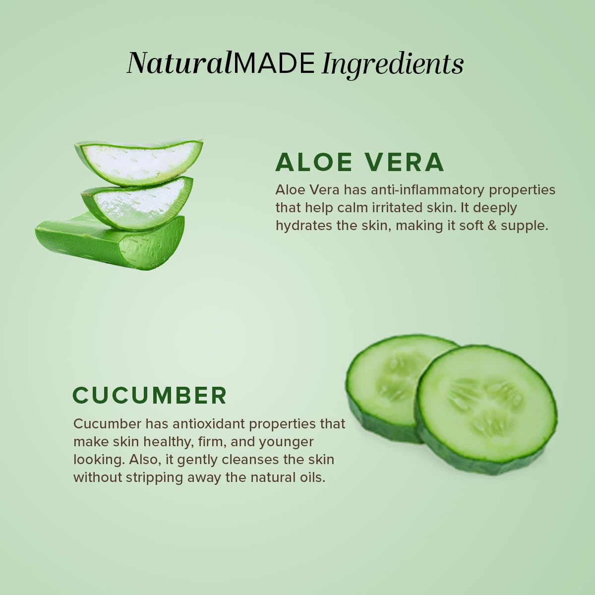 Khadi Natural Cucumber and Aloe Vera Cleansing Milk, Herbal Face Cleanser for Makeup Removal - packaging