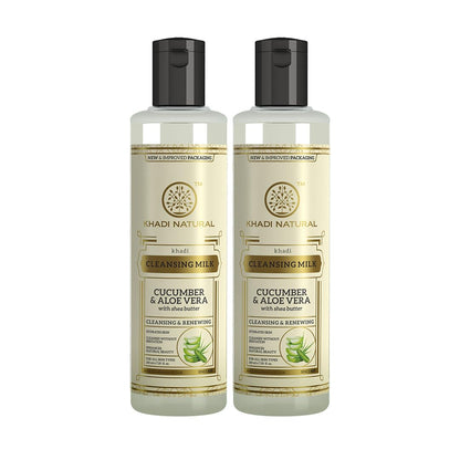 Khadi Natural Cucumber and Aloe Vera Cleansing Milk, Herbal Face Cleanser for Makeup Removal (9)