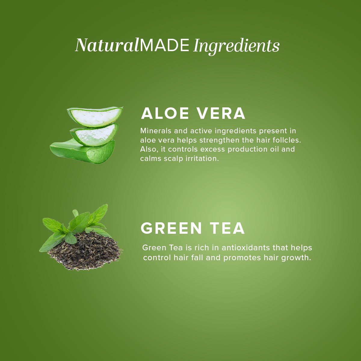 Khadi Natural Green Tea & Aloe Vera Hair Conditioner, 210ml, SLS & Paraben Free - back view