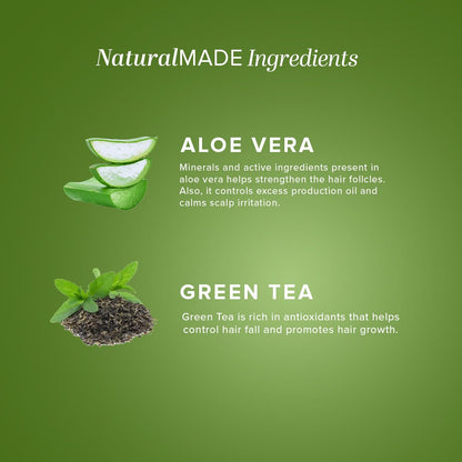 Khadi Natural Green Tea & Aloe Vera Hair Conditioner, 210ml, SLS & Paraben Free - back view