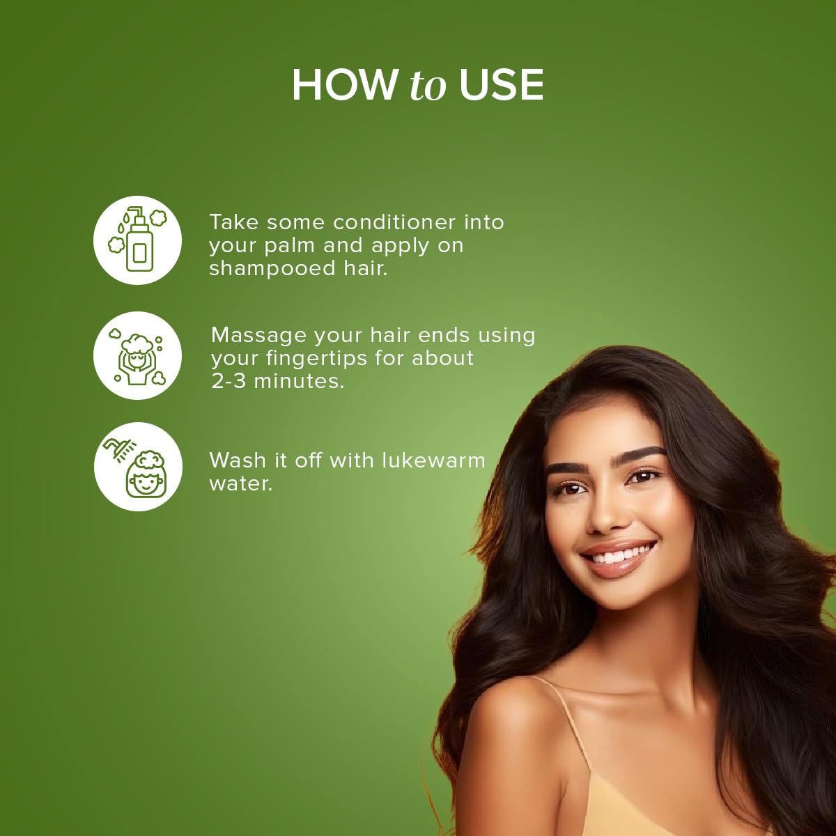 Khadi Natural Green Tea & Aloe Vera Hair Conditioner, 210ml, SLS & Paraben Free - label detail
