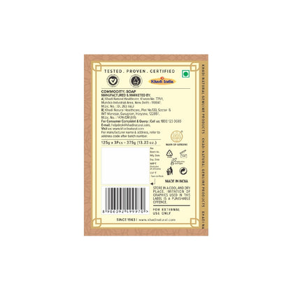 Khadi Natural Herbal Bath Soap, Solid Soap Bar, Pack of 3, 499g - close-up detail (17)