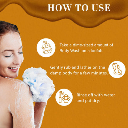 Khadi Natural Orange & Lemongrass Herbal Body Wash Shower Gel, 210ml, for Men and Women - packaging