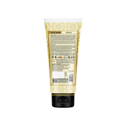 Khadi Natural Papaya Face Wash, Herbal Face Cleanser, SLS and Paraben Free, 210ml - in use