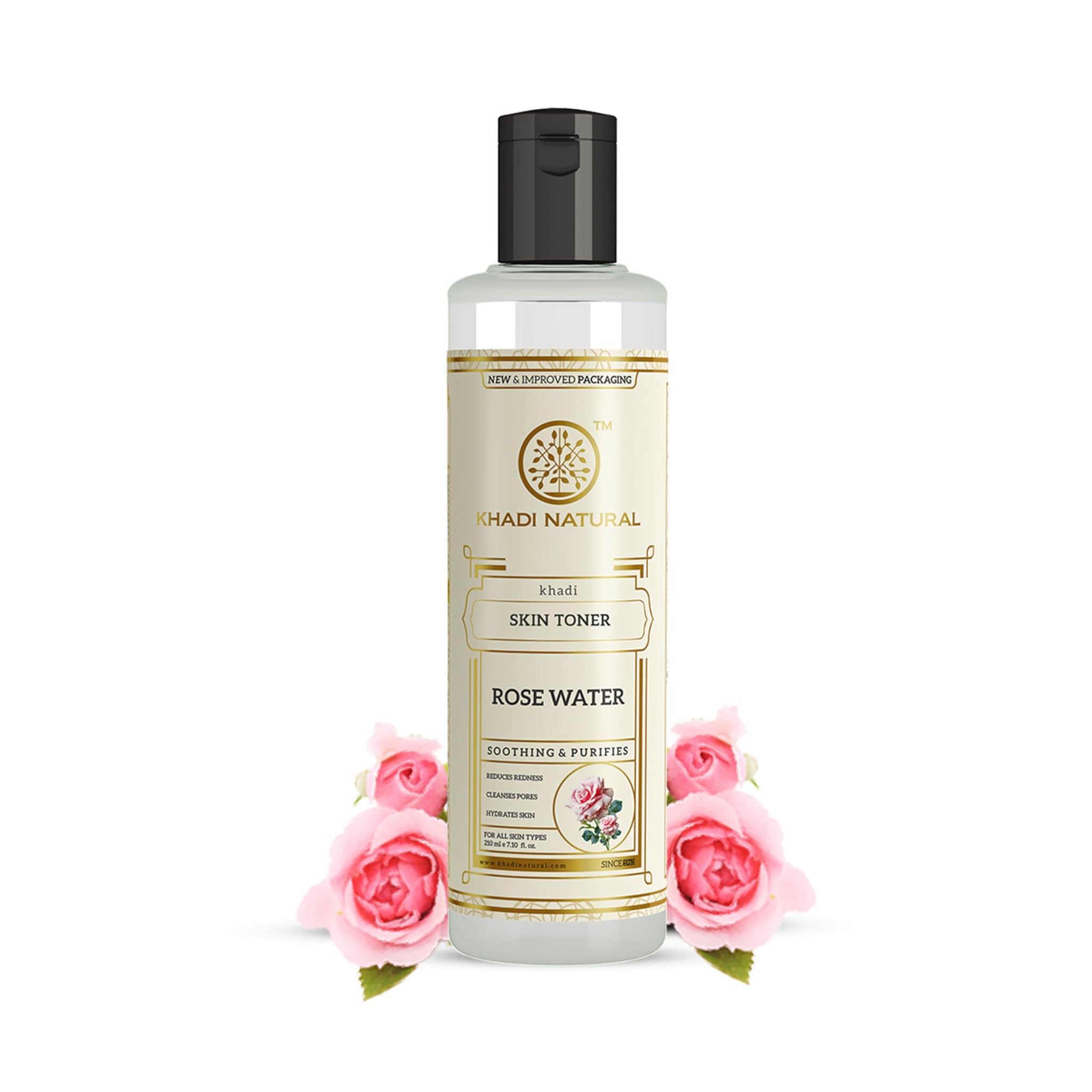Khadi Natural Rose Water Skin Toner, 210ml, Herbal Facial Toner, Unisex, All Skin Types