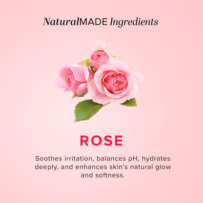 Khadi Natural Rose Water Skin Toner, 210ml, Herbal Facial Toner, Unisex, All Skin Types - back view