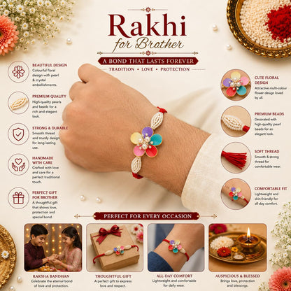 Khillayox Designer kids Cartoon Rakhi Set of 5 for Brother with Greeting Card & Roli Chawal Pack | Handmade Beaded Bracelet T