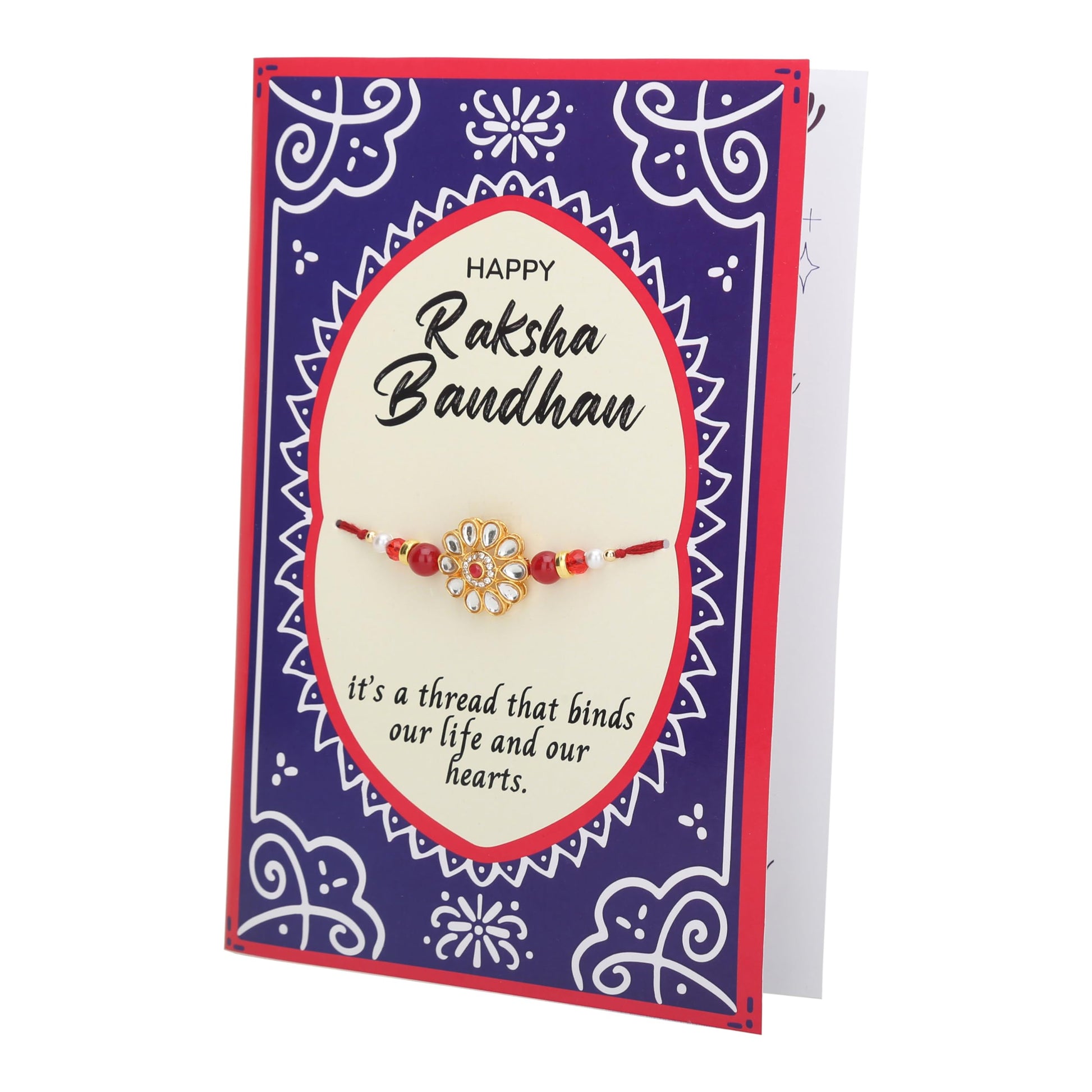Khillayox Stylish rakhi for brother with greeting card| Rakhi/Raksha Bandhan Special & Stylish Greeting Card Rakhi Gift with 