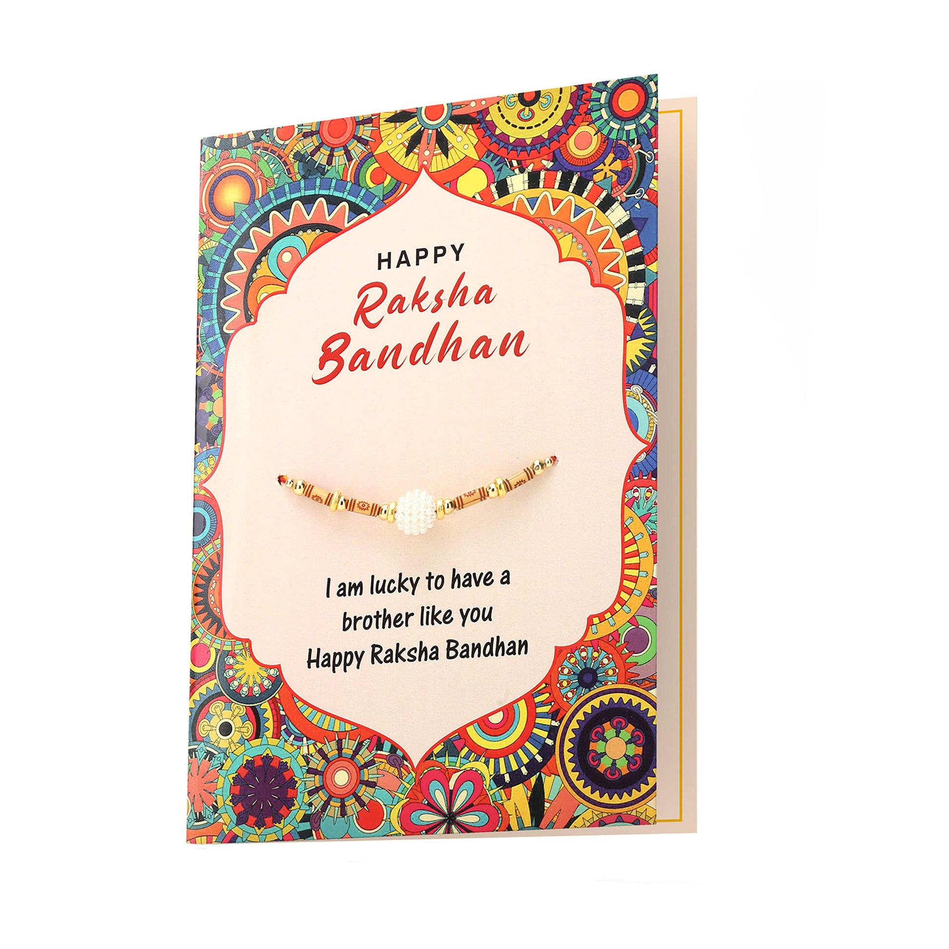 Khillayox Stylish rakhi for brother with greeting card| Rakhi/Raksha Bandhan Special & Stylish Greeting Card Rakhi Gift with 