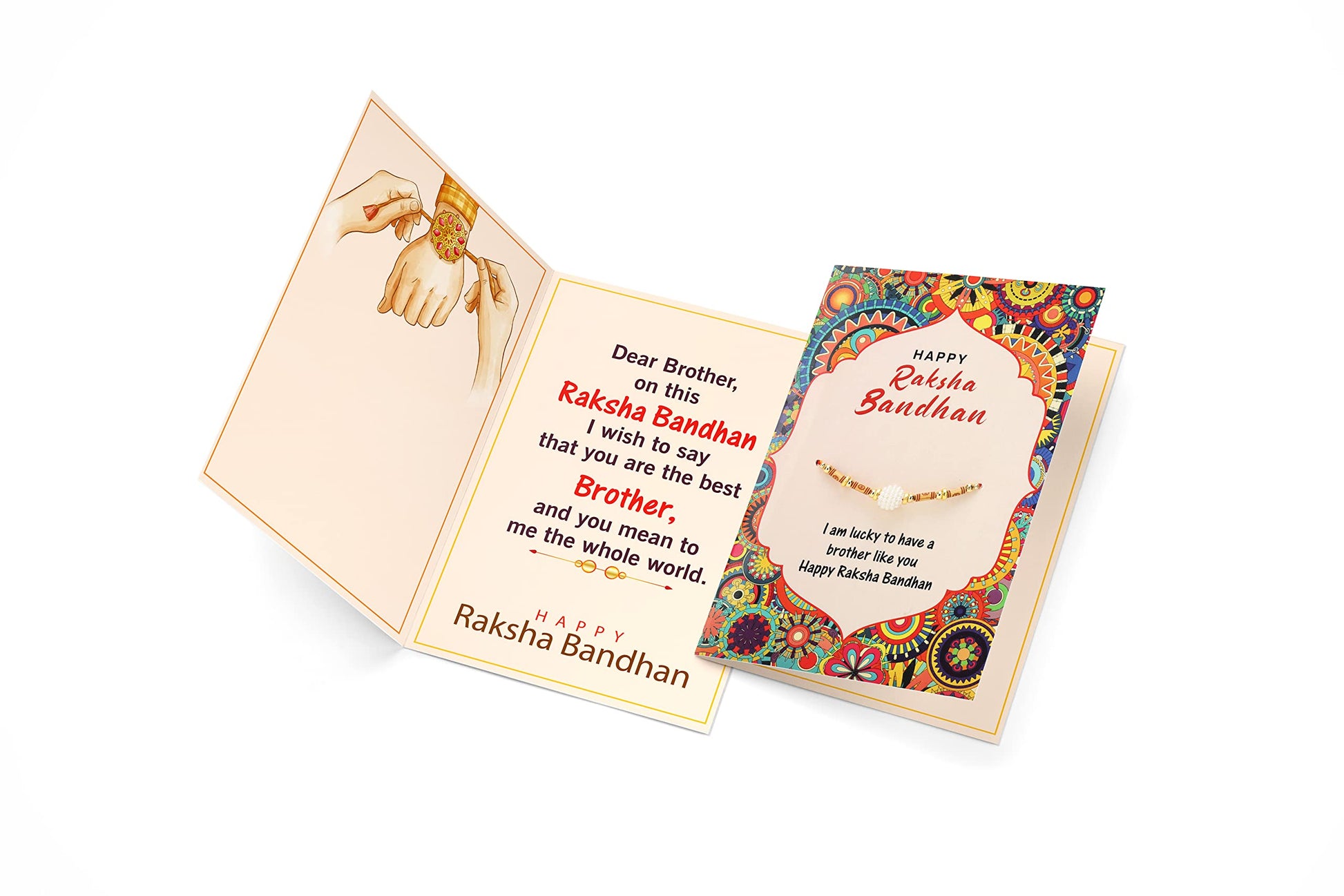Khillayox Stylish rakhi for brother with greeting card| Rakhi/Raksha Bandhan Special & Stylish Greeting Card Rakhi Gift with 