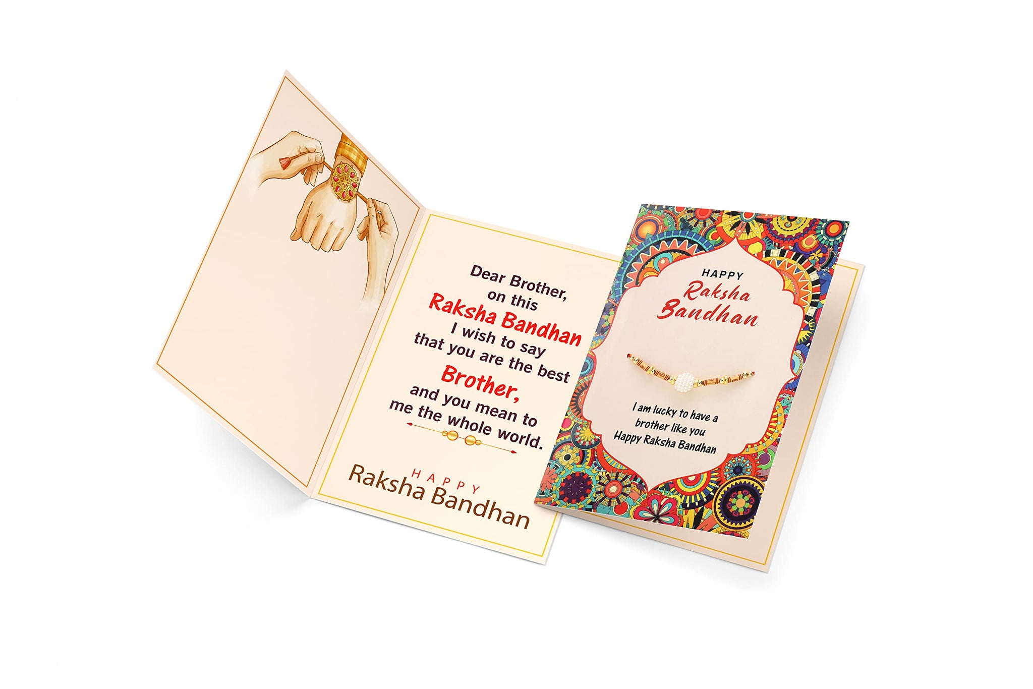 Khillayox Stylish rakhi for brother with greeting card| Rakhi/Raksha Bandhan Special & Stylish Greeting Card Rakhi Gift with 