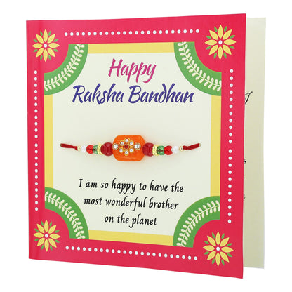 Khillayox Stylish rakhi for brother with greeting card| Rakhi/Raksha Bandhan Special & Stylish Greeting Card Rakhi Gift with 