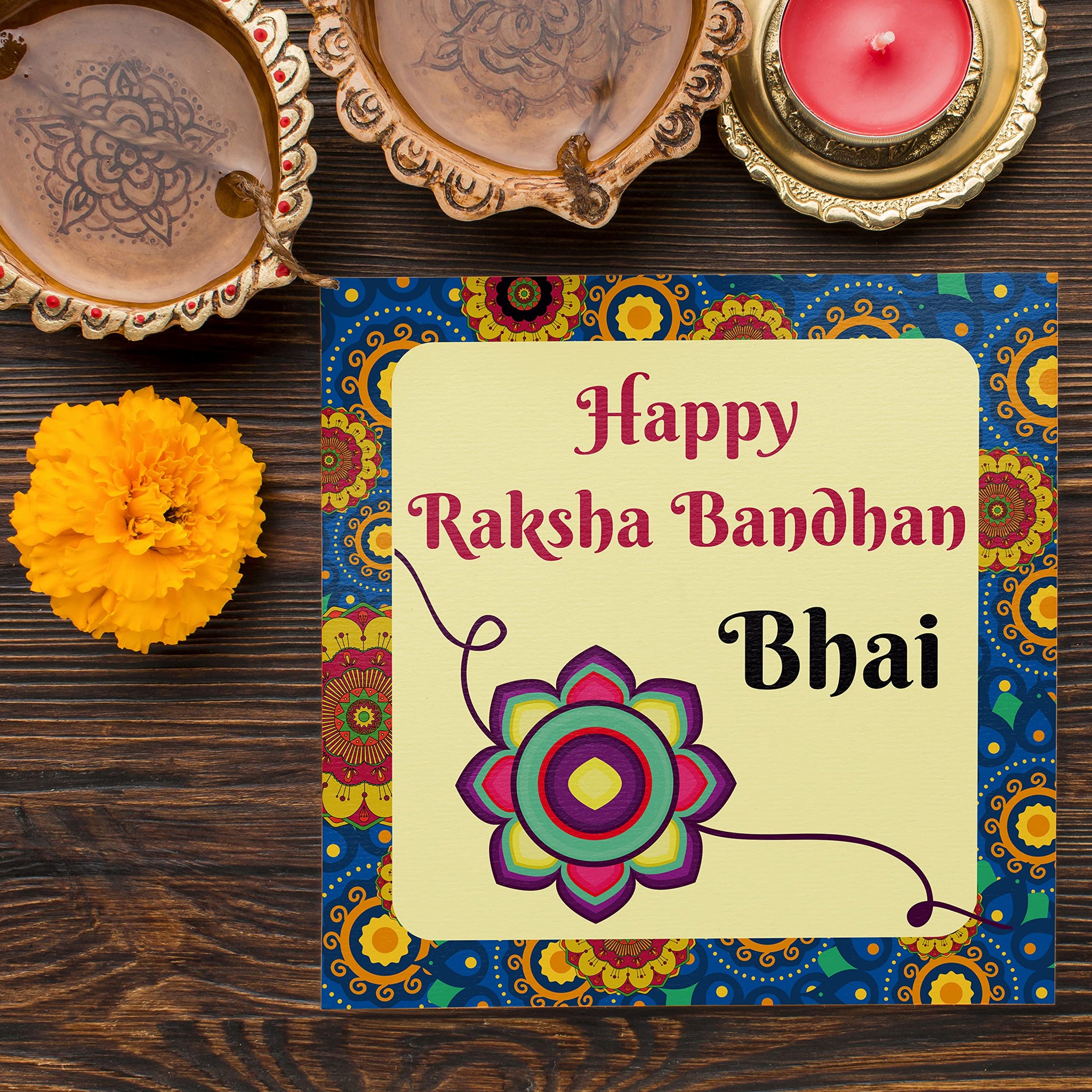 Khillayox Stylish rakhi for brother with greeting card| Rakhi/Raksha Bandhan Special & Stylish Greeting Card Rakhi Gift with 