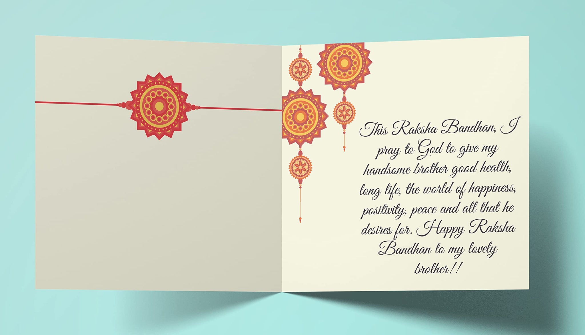 Khillayox Stylish rakhi for brother with greeting card| Rakhi/Raksha Bandhan Special & Stylish Greeting Card Rakhi Gift with 