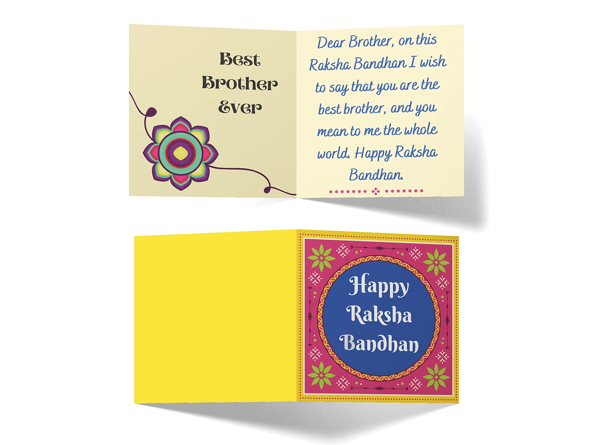 Khillayox Stylish rakhi for brother with greeting card| Rakhi/Raksha Bandhan Special & Stylish Greeting Card Rakhi Gift with 