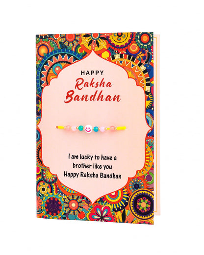 Khillayox Stylish rakhi for brother with greeting card| Rakhi/Raksha Bandhan Special & Stylish Greeting Card Rakhi Gift with 
