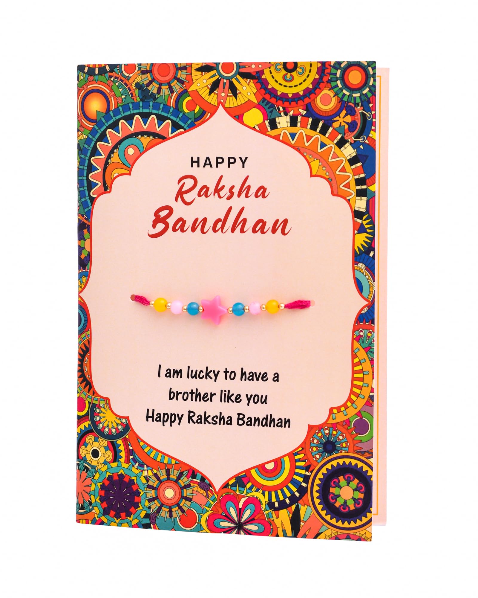 Khillayox Stylish rakhi for brother with greeting card| Rakhi/Raksha Bandhan Special & Stylish Greeting Card Rakhi Gift with 