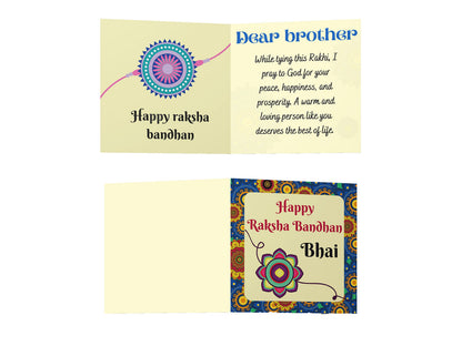 Khillayox Stylish rakhi for brother with greeting card| Rakhi/Raksha Bandhan Special & Stylish Greeting Card Rakhi Gift with 