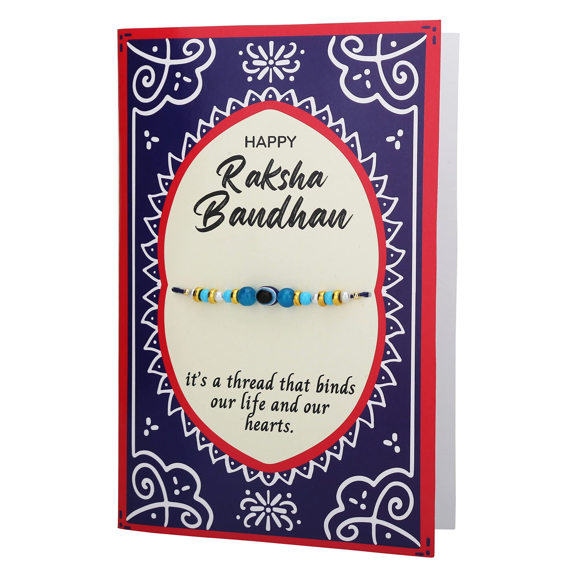 Khillayox Stylish rakhi for brother with greeting card| Rakhi/Raksha Bandhan Special & Stylish Greeting Card Rakhi Gift with 