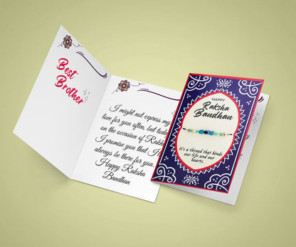 Khillayox Stylish rakhi for brother with greeting card| Rakhi/Raksha Bandhan Special & Stylish Greeting Card Rakhi Gift with 
