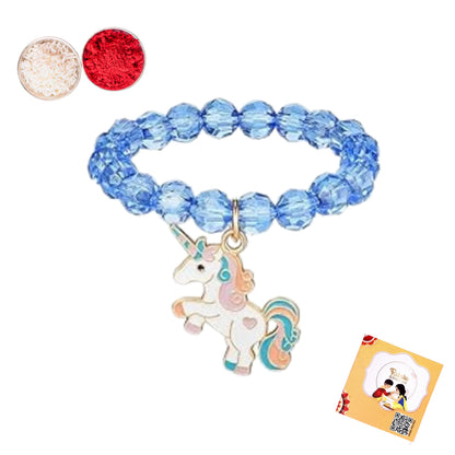 Kids Metal Rakhi – Cartoon Character Rakhi/Bracelet for Boys | Durable Design with Roli Chawal | Raksha Bandhan Gift Card (BH