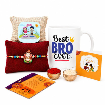 Kids Metal Rakhi – Cartoon Character Rakhi/Bracelet for Boys | Durable Design with Roli Chawal | Raksha Bandhan Gift Card (BH