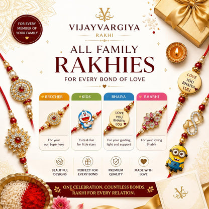 Kids Metal Rakhi – Cartoon Character Rakhi/Bracelet for Boys | Durable Design with Roli Chawal | Raksha Bandhan Gift Card (BH