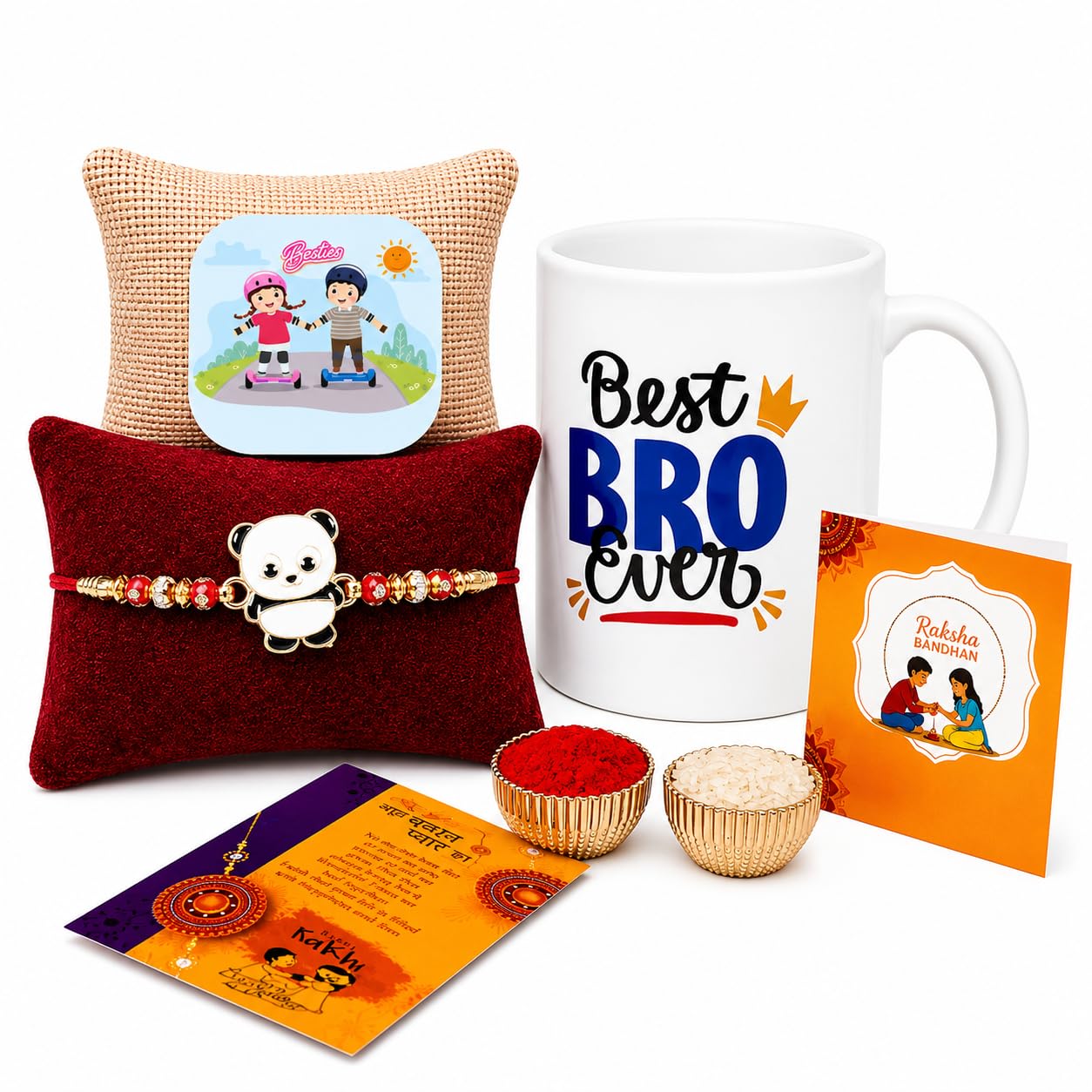 Kids Metal Rakhi – Cartoon Character Rakhi/Bracelet for Boys | Durable Design with Roli Chawal | Raksha Bandhan Gift Card (BH
